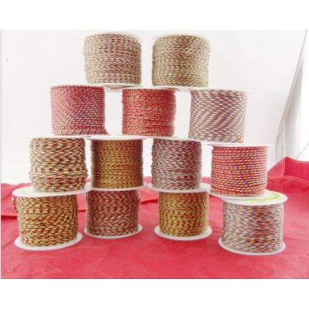 10met dây chỉ ngũ sắc may mắn đủ size 1.6/2.5/3.2mm