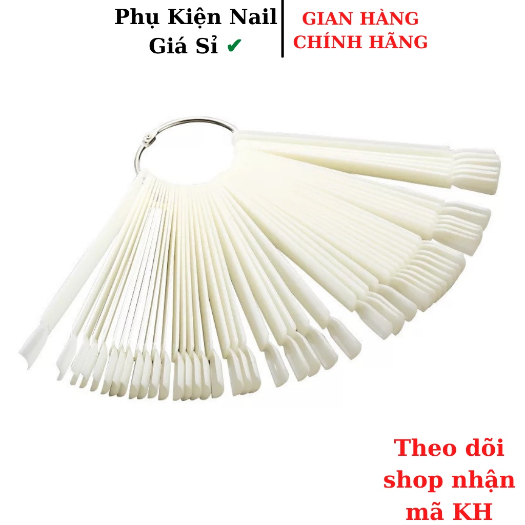 móng que tập sơn đầu vuông  - móng que nail đầu vuông  1 bịch 50 que