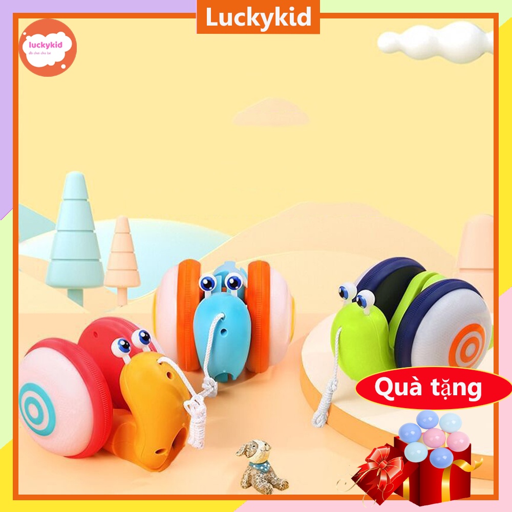 Đồ chơi cho trẻ em Luckykid Đồ chơi cho bé trai bé gái 2/3/4 tuổi thông minh hình con ốc sên có ánh sáng và âm nhạc