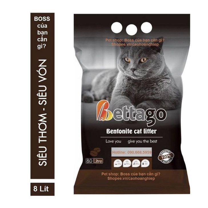 Cát vệ sinh cho mèo Better cat,  Bettago 8L