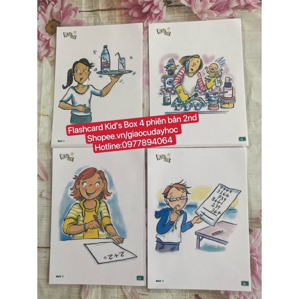 Flashcard  Kid’s box Level 4- phiên bản 2nd mới nhất -103 thẻ A5 ép plastics  bền đẹp  thiết kế 2 mặt