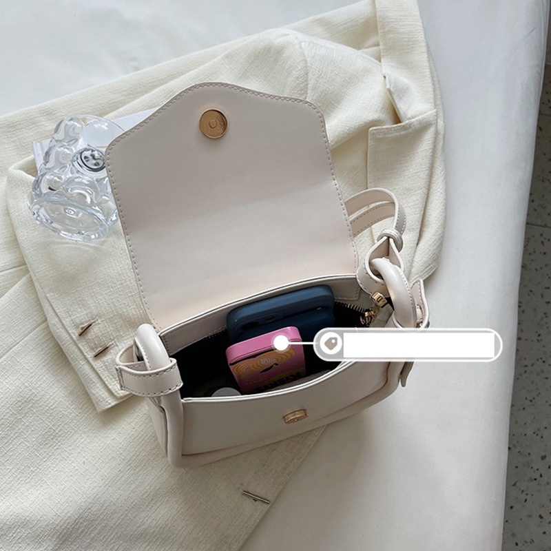 Túi đeo chéo IELGY hình vuông nhỏ màu trơn tùy chỉnh phong cách Hàn Quốc cổ điển thời trang dành cho nữ