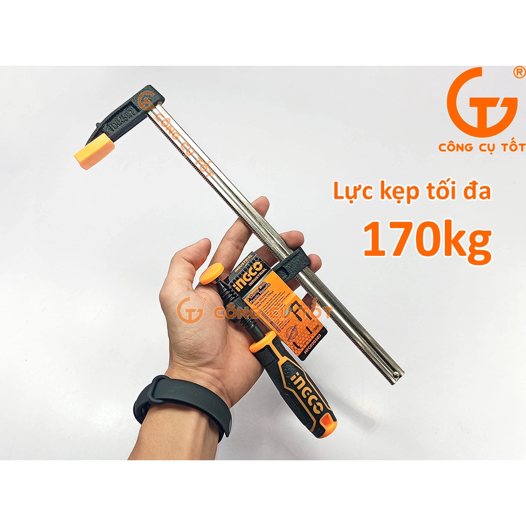 Cảo chữ F 50 x 250mm lực kẹp 170kg Ingco HFC020503