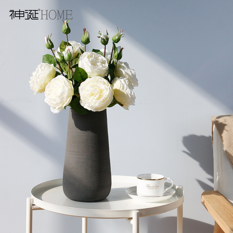 Creative Nordic style ceramic vase decoration modern minimalist living room dried flower flower arrangement flower table home decoration