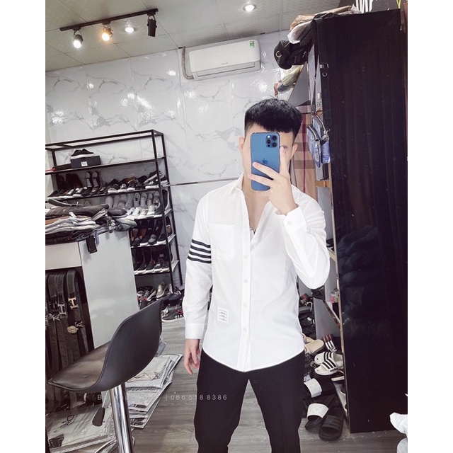 Sơ mi Thom nam, sơ mi trắng nam, sơ mi công sở nam, sơ mi nam phong cách Hàn quốc
