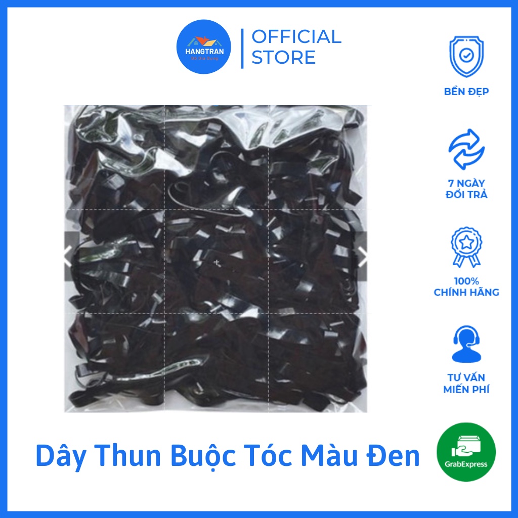 Dây Thun Buộc Tóc Màu Đen Size Lớn, Chun Buộc Tóc-Sỉ Gia Dụng Tran Hang Store