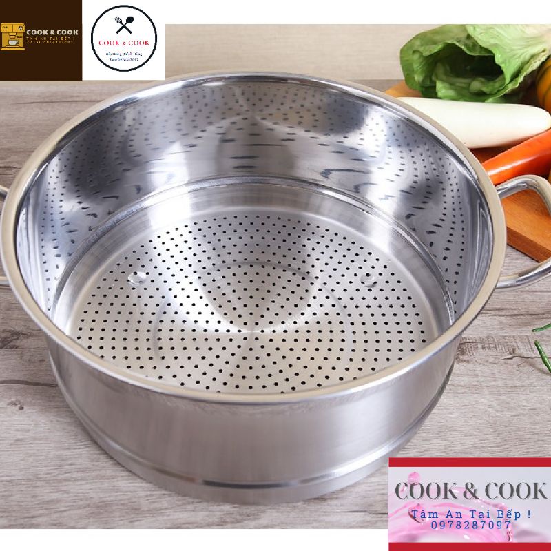 [Chính Hãng] Ngăn Xửng Hấp Inox 430 Size 24, 26, 28, 30, 32 VIETCOOK hấp xôi, thực phẩm, đồ xôi inox