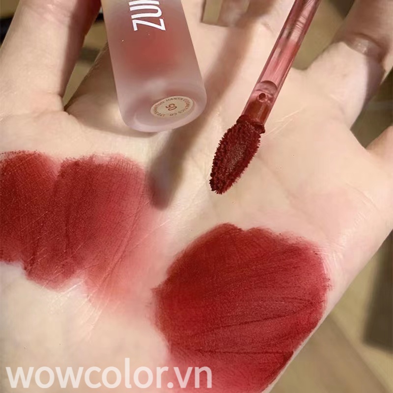 [Hàng mới về] Son môi ZUK kết cấu mờ dưỡng ẩm mềm mại kháng nước trang điểm lâu trôi/Son kem ZUK Màu Nhung Sương Lì Mịn