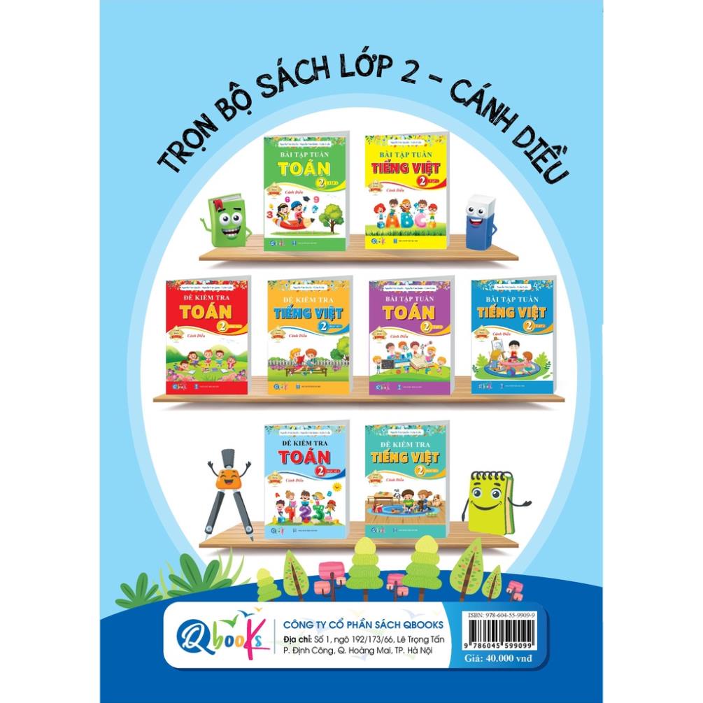 Sách Combo Đề Kiểm Tra Toán Lớp 2 - Cánh Diều - BẢN QUYỀN