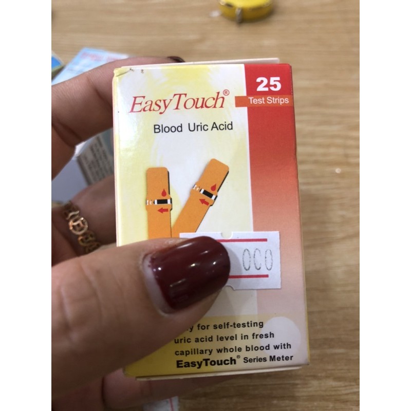 Que thử Axit Uric Easy Touch GCU- thử Gout lọ 25 que