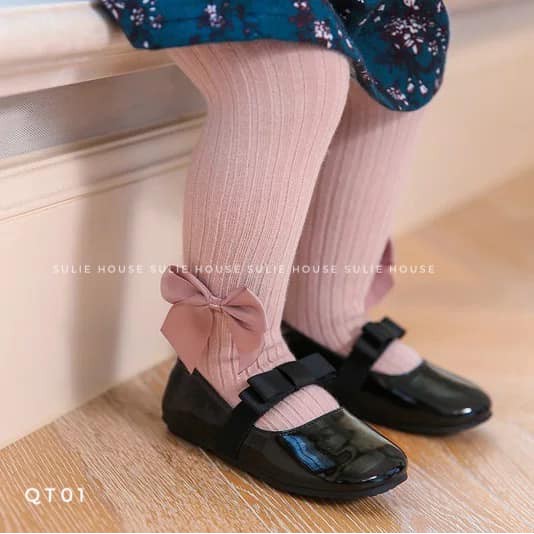 Quần tất len đính nơ cạnh - QT01