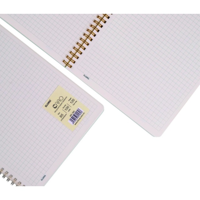 SỔ LÒ XO KÉP B5 CARO BÌA TRONG  120 TRANG KLONG MS 584