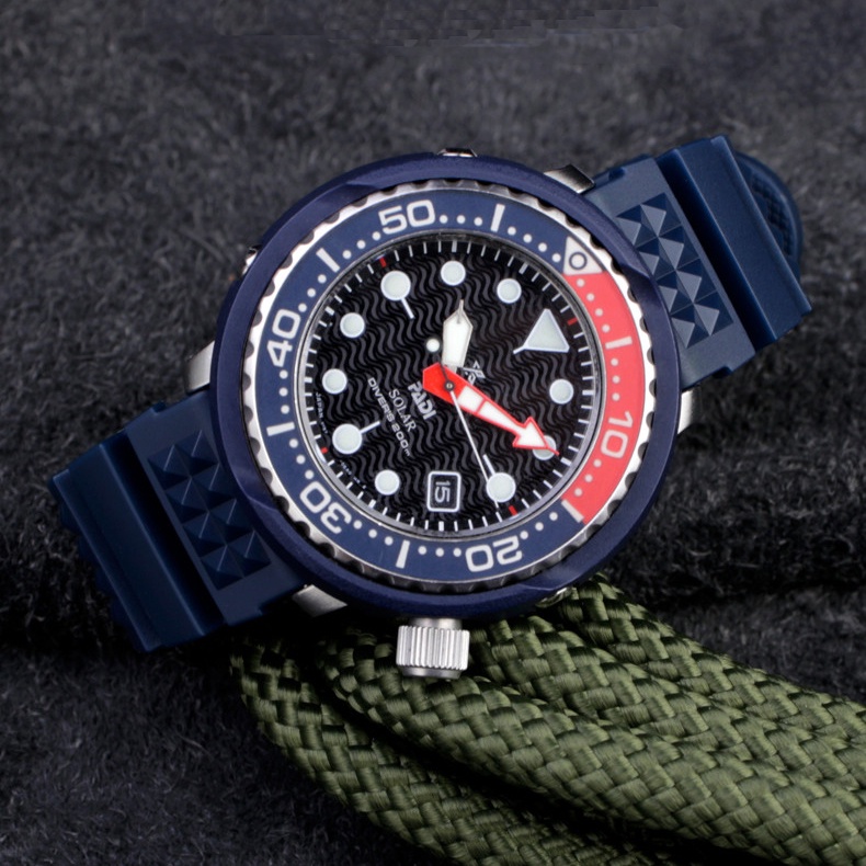 Dây Đeo Đồng Hồ Thể Thao Bằng Cao Su Silicone Màu Đen 20mm 22mm Chống Nước