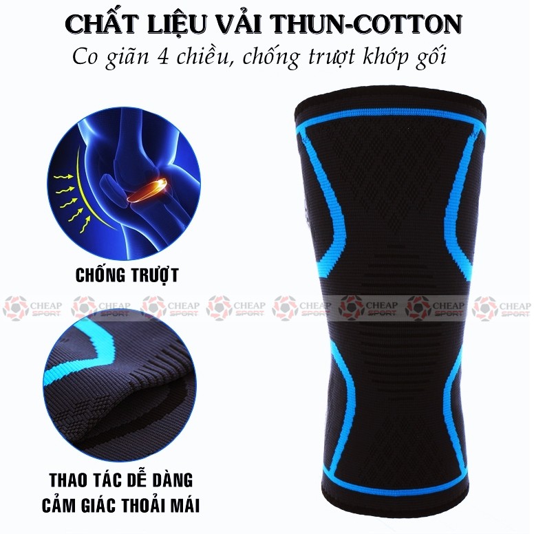 Bó Gối Bảo Vệ Đầu Gối Khi Chơi Thể Thao Phù Hợp Chơi Bóng Đá, Bóng Rổ, Bóng Chuyền, Tập Gym, Chạy Bộ, Tennis, Cầu Lông