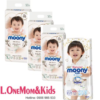 [CHÍNH HÃNG] TÃ DÁN/ TÃ QUẦN MOONY NATURAL NB63/ S58/ M46/ L38/ M46/ L36/ XL32