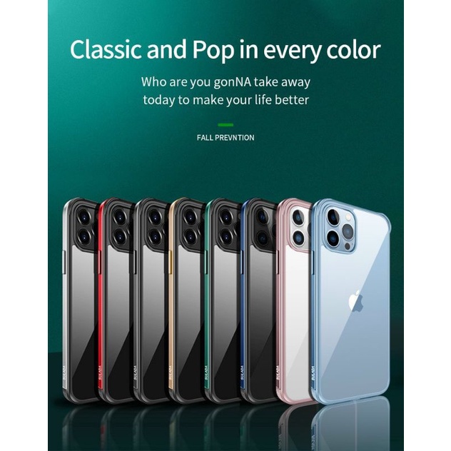 [ xanh rêu ] ốp sulada lưng kính trong suốt viền dẻo màu iphone 13 13 pro 13 pro max sang chảnh góc tai thỏ