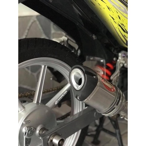 Sét Pô AHM M3 Titan - Inox " luôn cổ pas " kèm tiêu tiện CNC