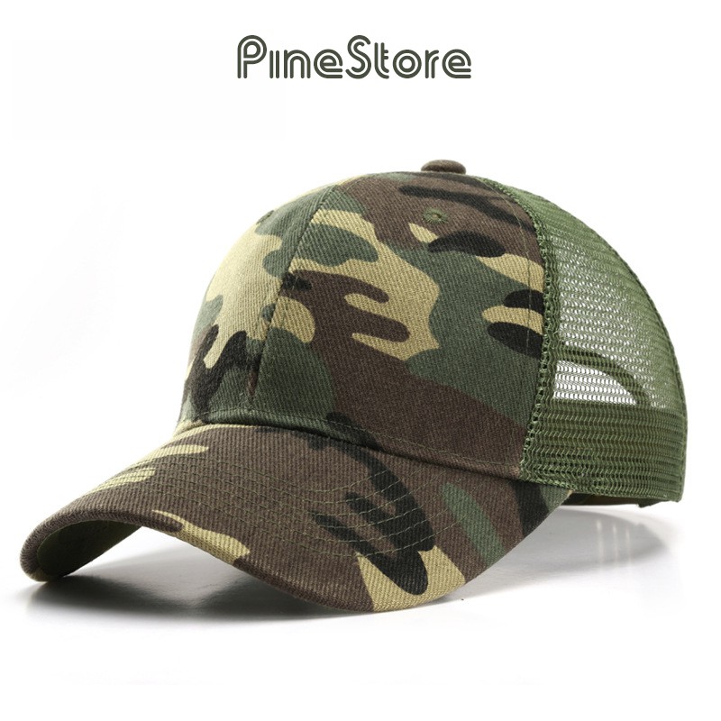 Mũ Lưỡi Trai Rằn Ri Quân Đội Nam Nữ Phong Cách Hàn Quốc Cá Tính PineStore MU01