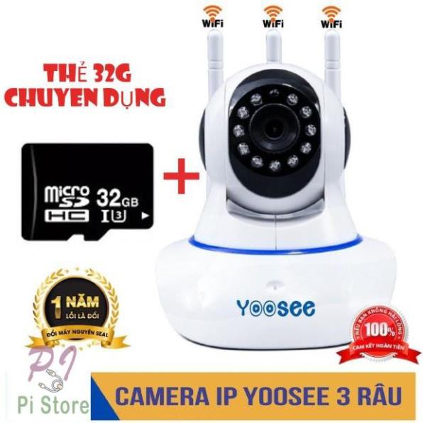[Chuẩn 3 râu, thế hệ mới] Camera IP Wifi Yoosee 3 Râu HD720P 11 đèn hồng ngoại đàm thoại 2 chiều | BigBuy360 - bigbuy360.vn