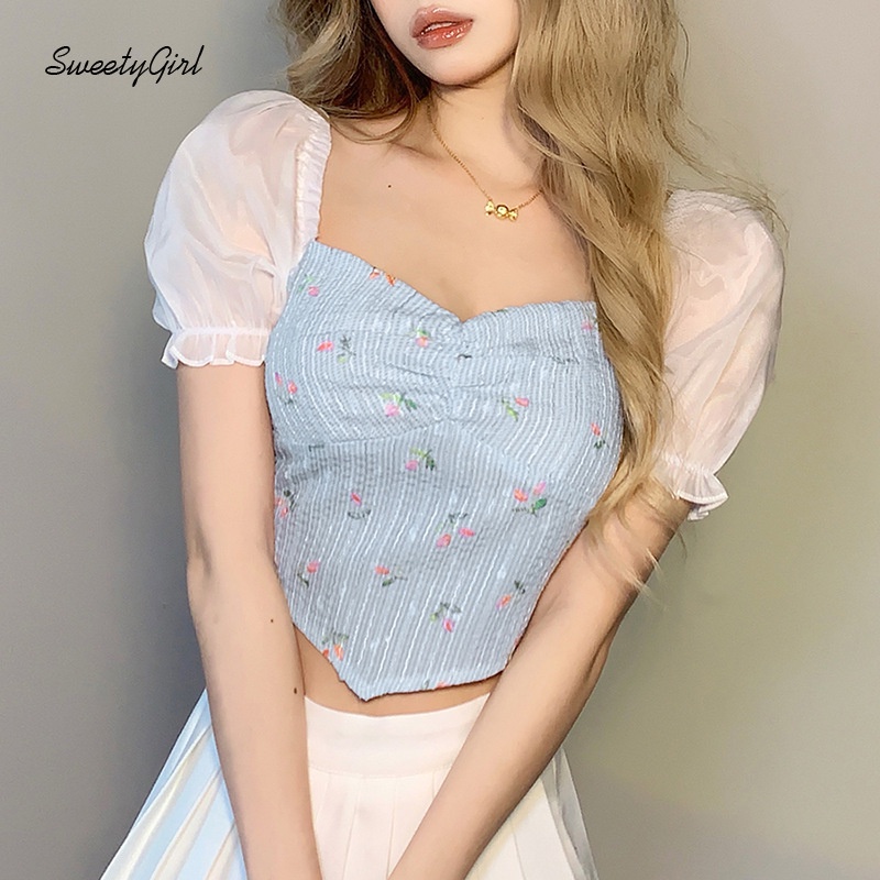 Áo Thun Ngắn Tay Cổ Vuông Hở Rốn Thời Trang Quyến Rũ Dành Cho Nữ 2022