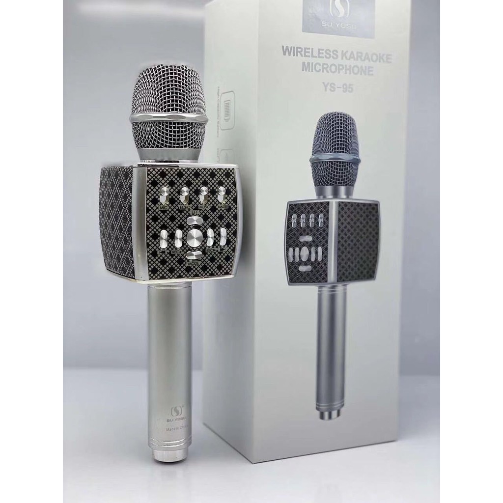 [ Bảo Hành 12 Tháng ] Micro Karaoke bluetooth YS 95 Mic Hát Karaoke Livetream Micro Ghi Âm Hỗ Trợ Đổi Giọng