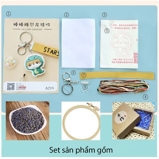 Móc khoá tự thêu thủ công DIY