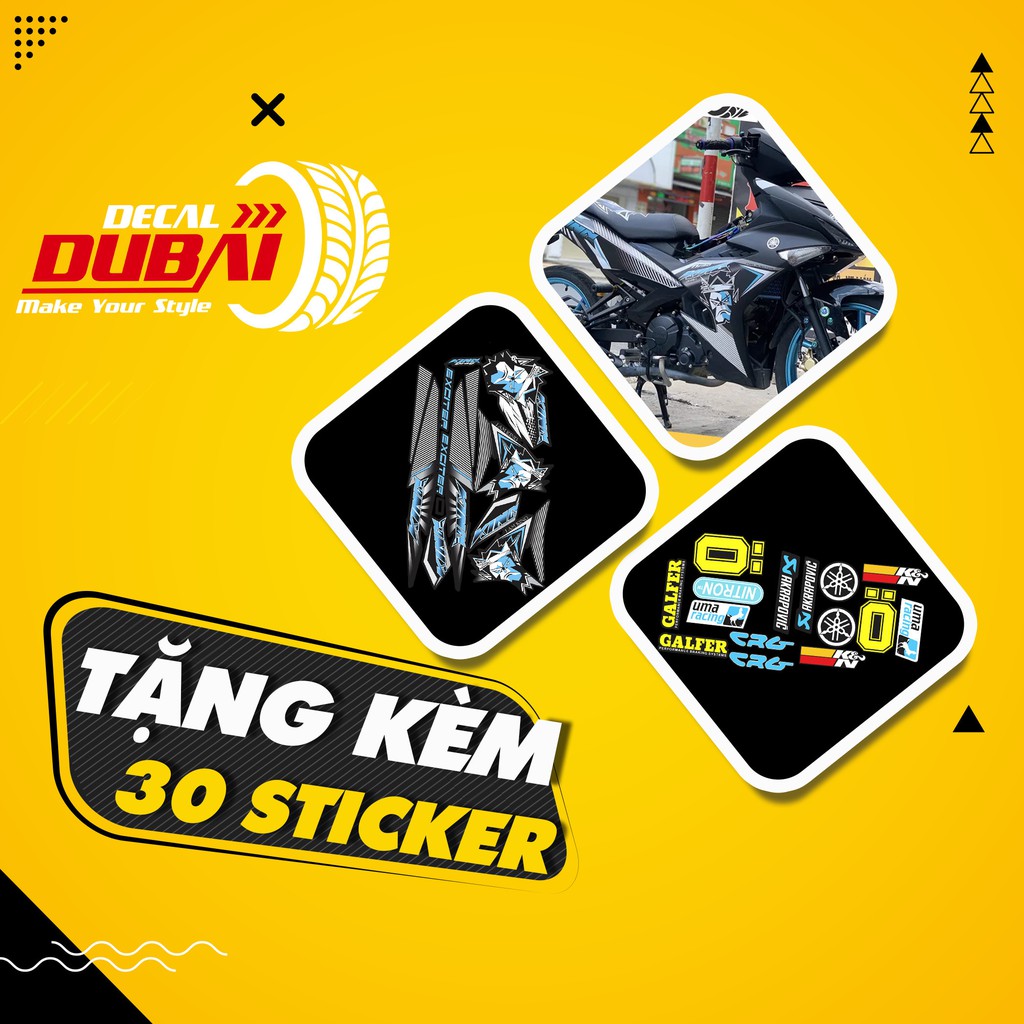 Tem Rời Winner 150 GTR Nguyên Bản - Decal 3 Lớp Cao Cấp