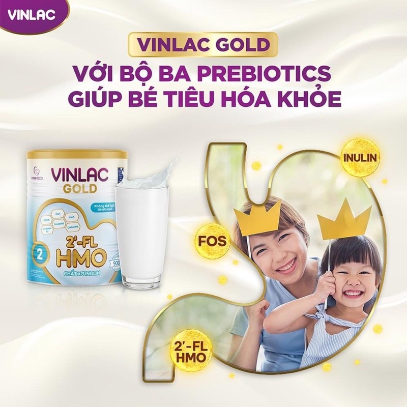 Sữa bột Vinlac Gold HMO số 1, 2, 300g, 800g, 900g