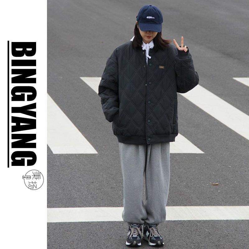 ÁO KHOÁC UNISEX ĐƯỜNG MAY Ô CHÉO HÀNG DÀY DẶN