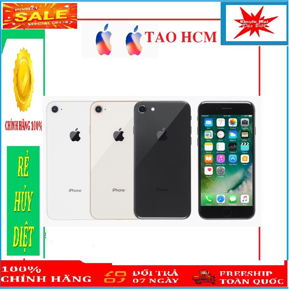 Điện thoại IPHONE 8 Plus 128G QUỐC TẾ mới Fullbox - chơi PUBG/Free Fire mướt . bảo hành 12 tháng