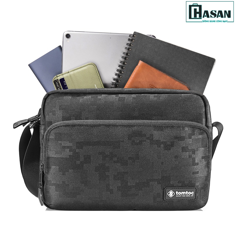 Túi đeo chéo chính hãng TOMTOC (USA) Lightwight Cross Body - A02-001 cho iPad/Tablet 7 - 11 inch cao cấp