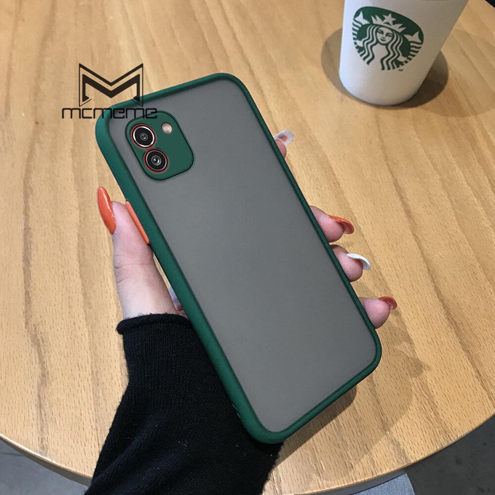 Ốp Điện Thoại Acrylic Cứng Có Tấm Bảo Vệ Camera Cho Samsung Galaxy M23 M33 M53 M52 M32 M22 M12