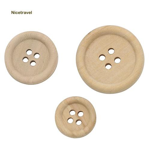 Phụ Kiện Trang Trí Xinh Xắn Chất Lượng✌50 Khuy Gỗ Tròn 4 Lỗ Nhiều Màu Sắc