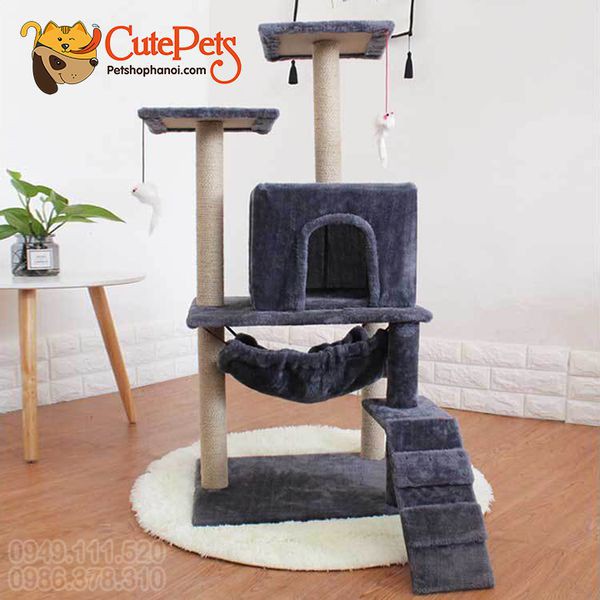 Nhà cây Cat tree cho mèo - Trụ cào móng mèo - CutePets