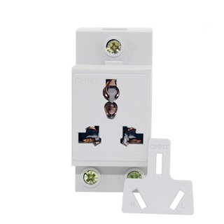 Ổ cắm 3 chấu gắn thanh ray ổ cắm cài dinrail AC30-124