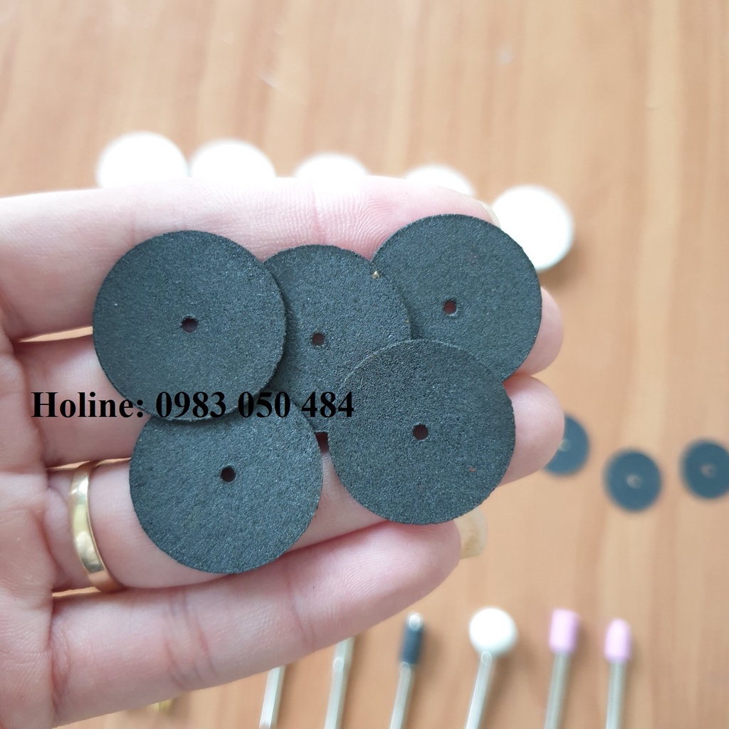 phụ kiện 30SP cho máy khoan mài mini trục 3mm dùng căt gỗ cắt nhựa cắt nhôm đồng có mũi nỉ đánh bóng và giáp tròn