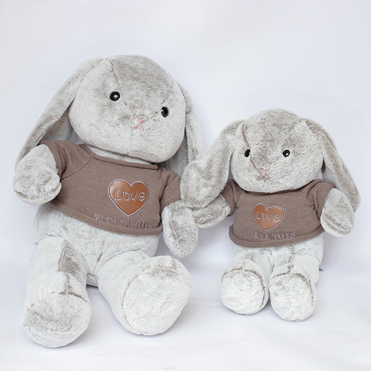 Gấu bông thỏ bông thỏ tai dài mặc áo len miniso hàng cao cấp - Riostore