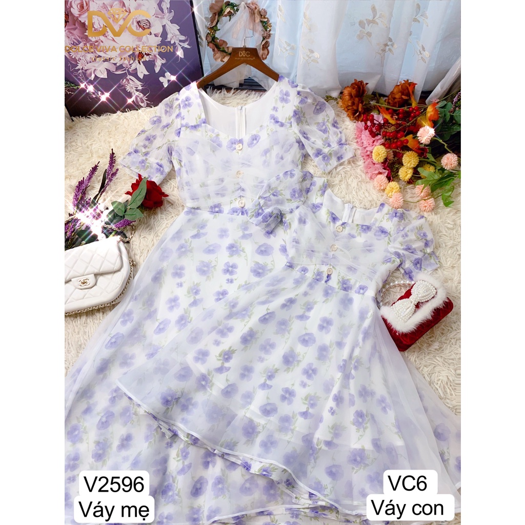 Combo váy mẹ và bé V2596+VC6  - DOLCE VIVA COLLECTION
