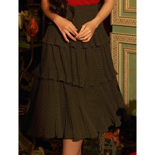 OLV - Chân váy Pleated Mini Polka