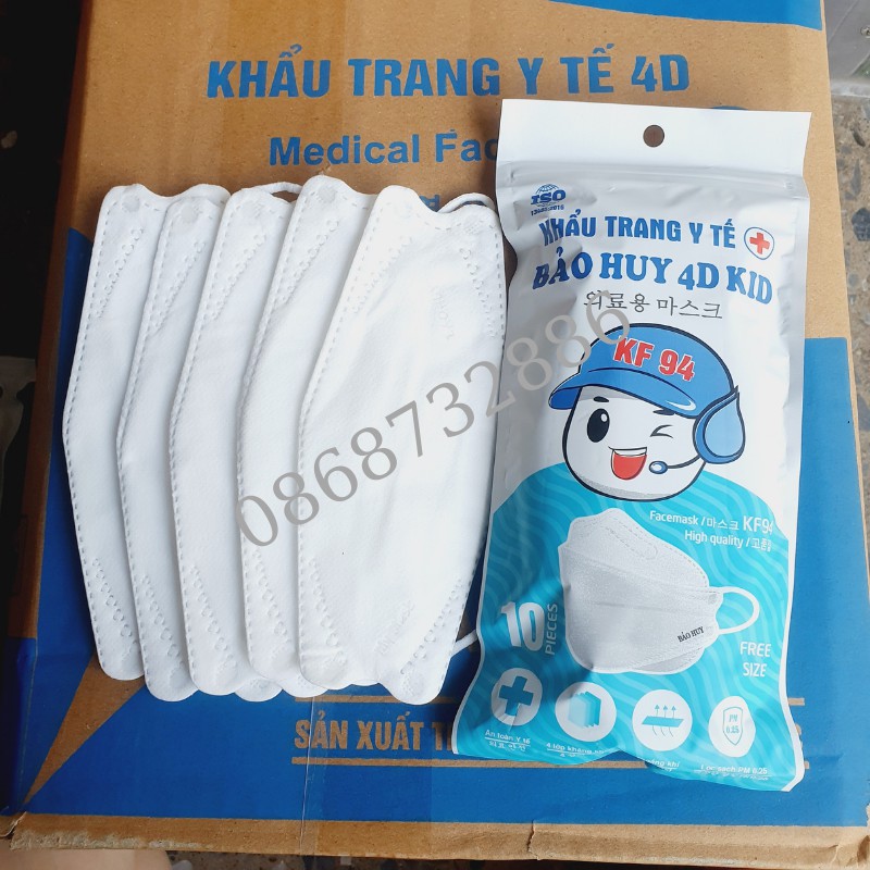 [Combo 5Gói][50Cái] Khẩu Trang 4D TRẺ EM KF94 Công Nghệ Dập Hàng Quốc - Hàng Chính Hãng Công Ty THNN Trịnh Trung( T&amp;T)