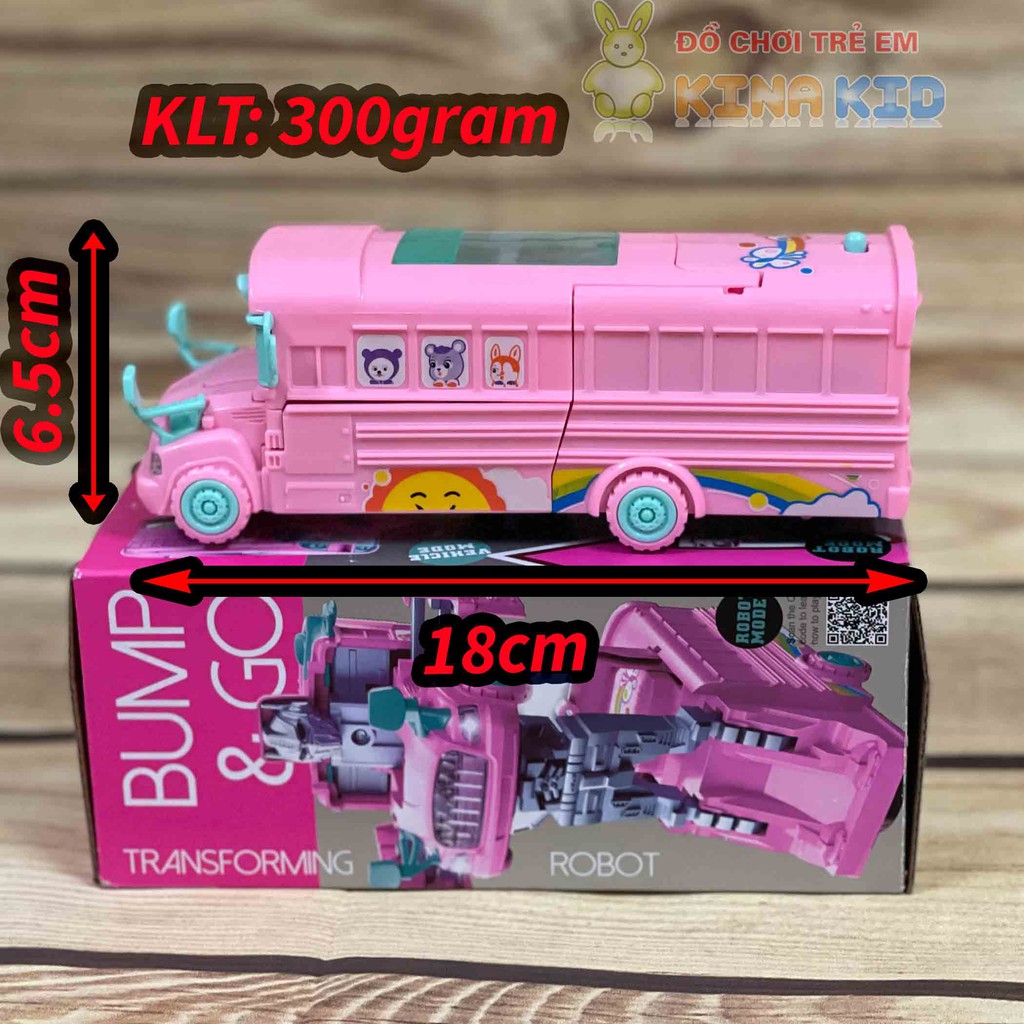 Xe Buýt Biến Hình Robot Có Đèn Và Nhạc Sôi Động Cho Bé