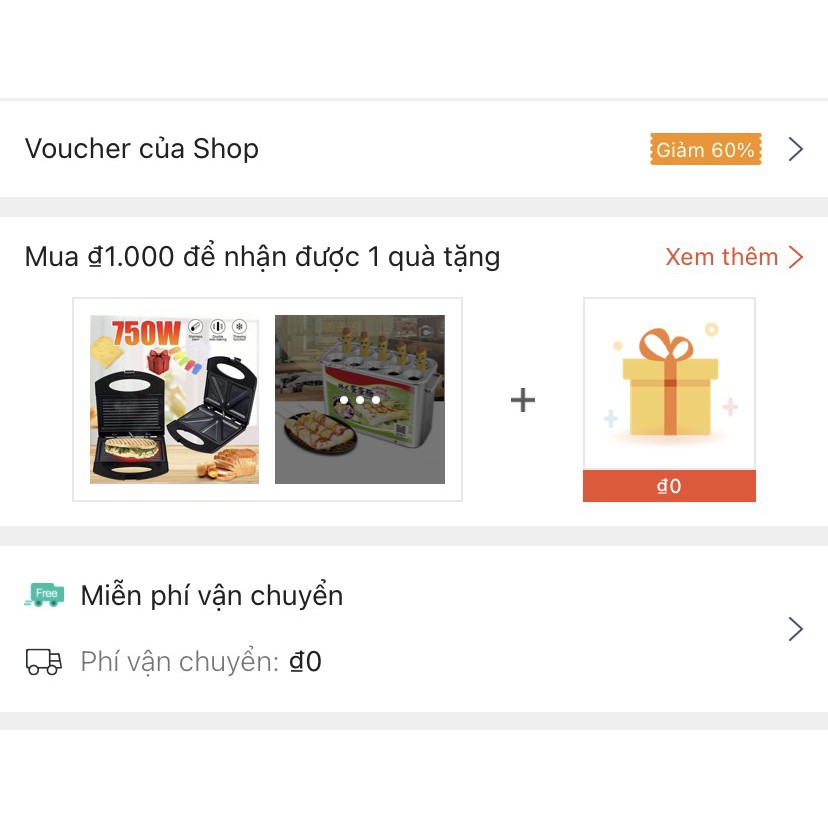 Quà tặng ngẫu nhiên khi mua sản phẩm từ shop