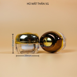 COMBO 2HŨ NHỰA MẮT THẦN 5GRAM VÀNG/NÂU