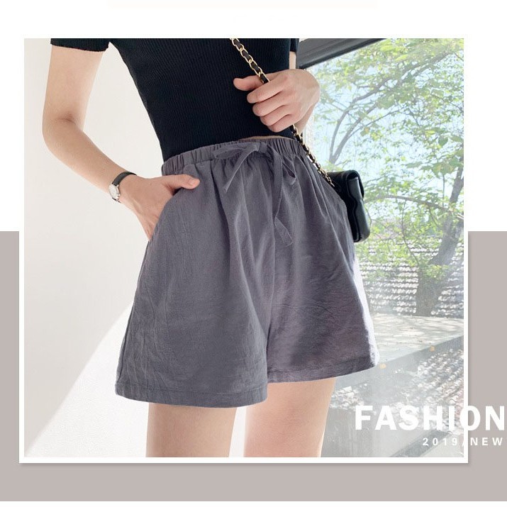 Quần Đùi Nữ - Quần Sooc Nữ Vải Đũi Siêu Mát, Nhẹ Nhàng QDN01