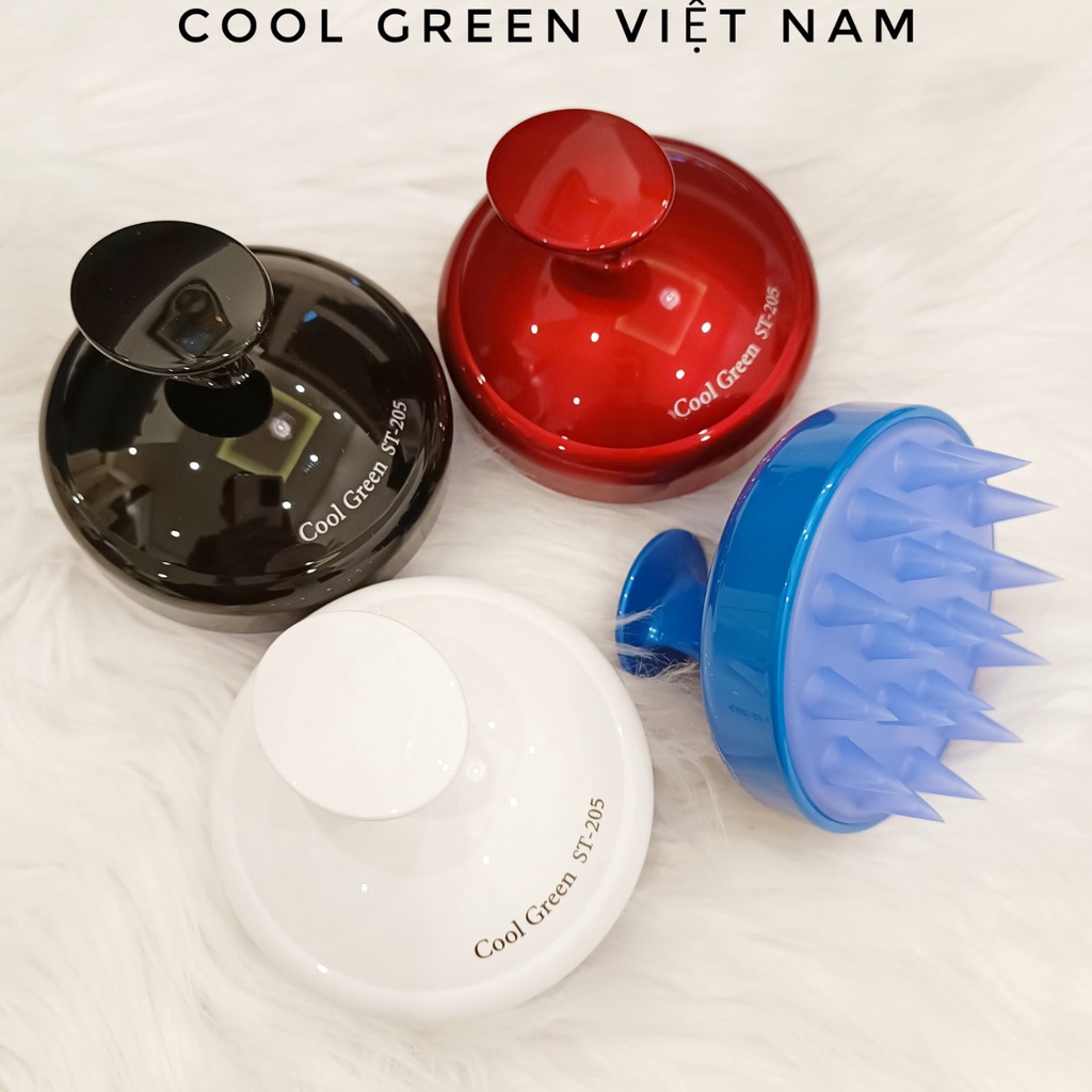 [Màu Đỏ] Lược gội đầu Cool Green massage da đầu, trị gàu dưỡng tóc Bảo hành 2 năm