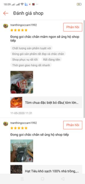 Tôm chua Huế cao cấp bỏ đầu COMBO 2 HỦ 400gr