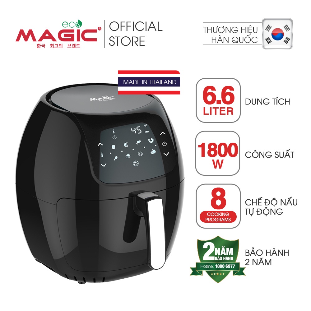 [Mã ELHADEV giảm 4% đơn 300K] Nồi chiên không dầu Magic Eco AC-110, dung tích 6.6 L