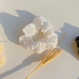Cột tóc vải Scrunchies lụa mềm sao bling BeBie BP168