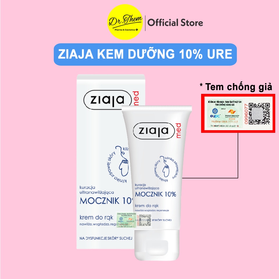 Ziaja Med Kem Dưỡng Mềm Da 10% Urê - Ziaja Med 10% Urea Cream 100ml - Ziaja 10% Ure