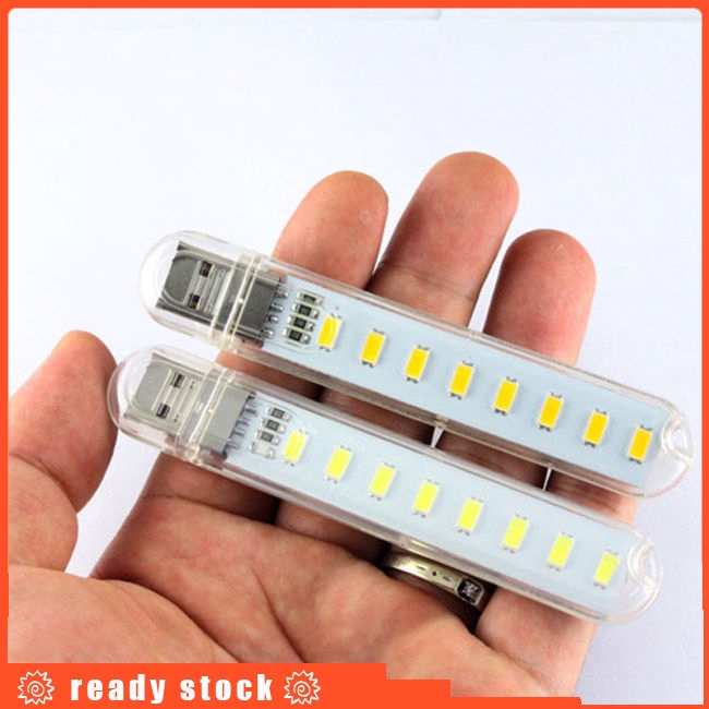 Dây đèn LED 8 bóng 5V chuôi USB gắn máy tính tiện lợi